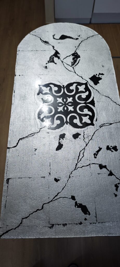 Encimera hecha con la técnica de Pan de Plata