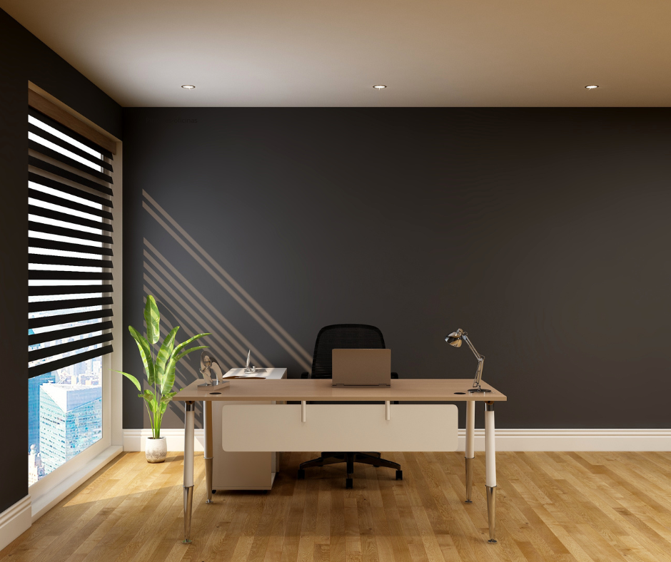 Pintores de oficinas - decoración en colores oscuros